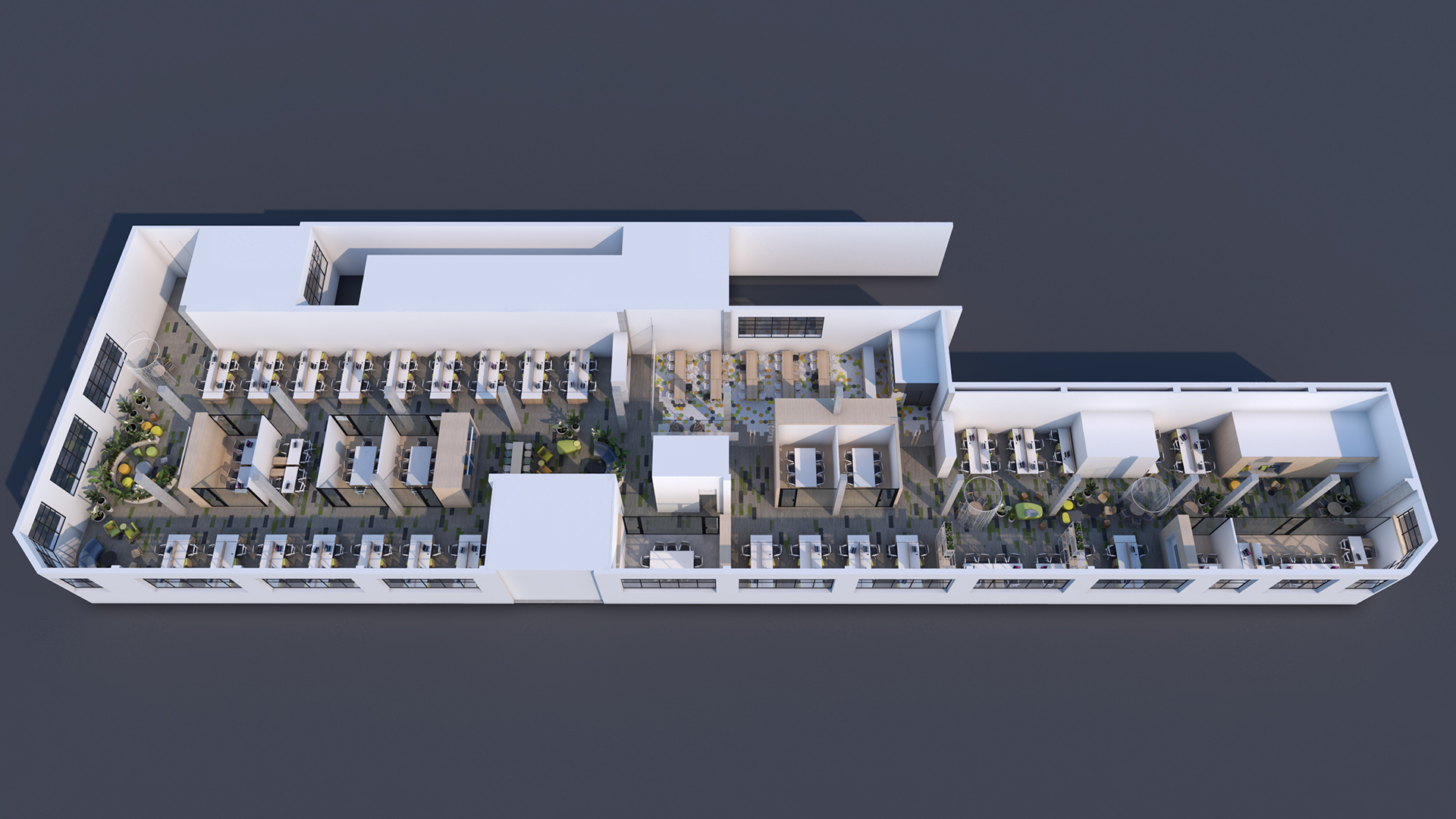 planta, oficinas, perspectivada, axonometrica, aérea, maqueta, modelo, auditorio, render, renders