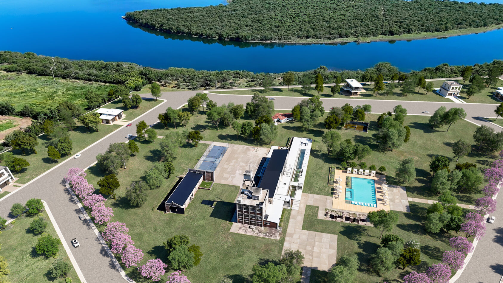 Fotomontaje aereo de urbanismo en cordoba