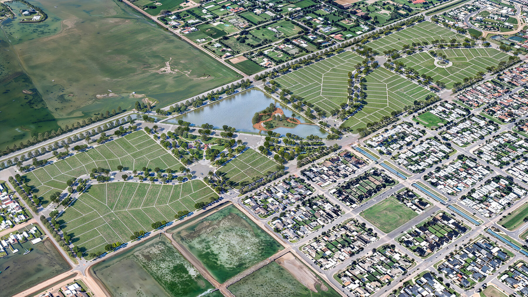 Fotomontaje de desarrollo urbanistico de cuatro manzanas