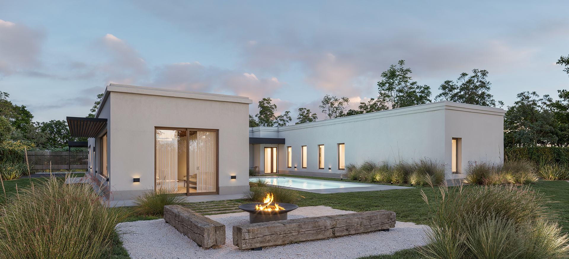 Render exterior de vivienda residencial tomado de contrafrente