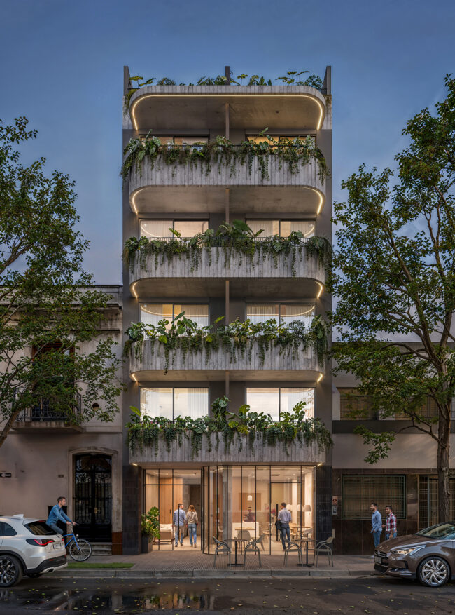 Render exterior de desarrollo inmobiliario residencial